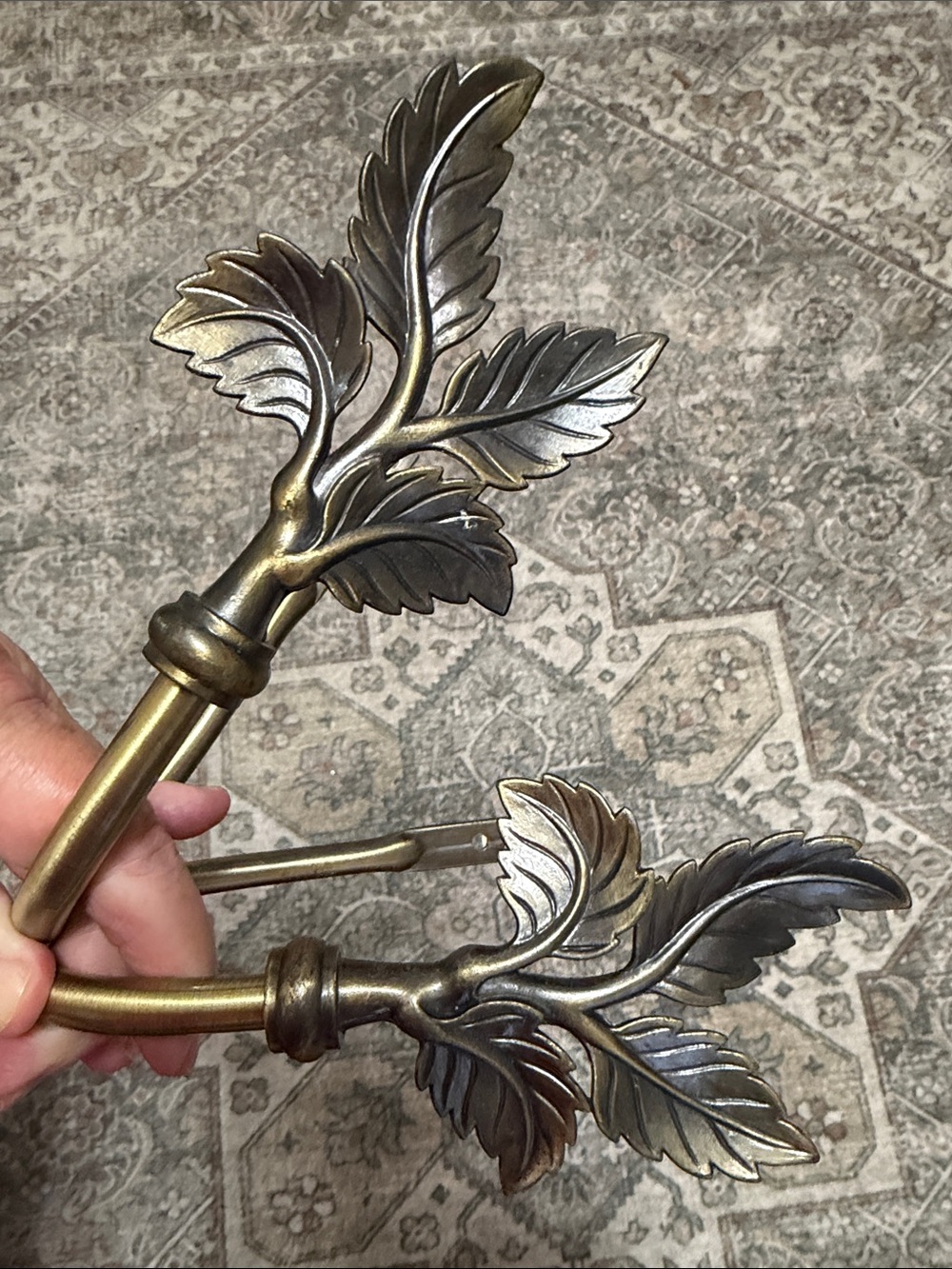 Vintage Brass Plated Curtain Tie Backs